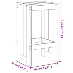 vidaXL Barmöbler för trädgården 5 delar massiv furu - Bild 10