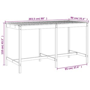vidaXL Barmöbler för trädgården 9 delar massiv furu - Bild 9