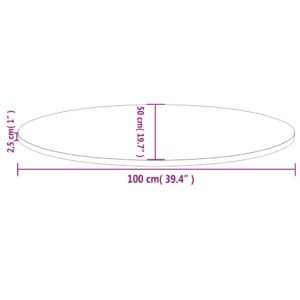 vidaXL Bordsskiva 100x50x2,5 cm oval massiv furu - Bild 7