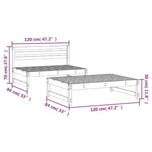 vidaXL Loungegrupp 2 delar impregnerad furu - Bild 7