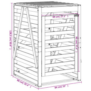 vidaXL Skjul för sopkärl 84x90x128,5 cm massivt douglasträ - Bild 12