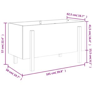 vidaXL Odlingslåda på ben 101x50x57 cm honungsbrun massiv furu - Bild 9