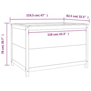 vidaXL Odlingslåda på ben 119,5x82,5x78 cm massiv furu - Bild 9