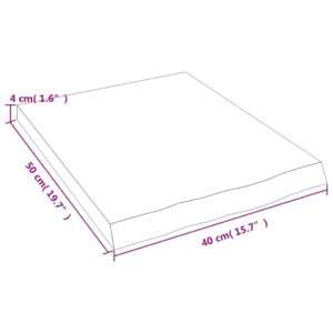 vidaXL Hyllplan 40x50x(2-4) cm obehandlad massiv ek - Bild 9