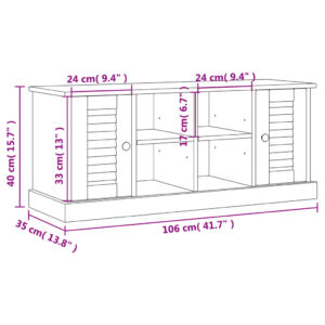 vidaXL Skobänk VIGO grå 106x35x45 cm massiv furu - Bild 8