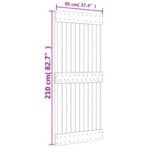 vidaXL Dörr NARVIK 95x210 cm massiv furu - Bild 9