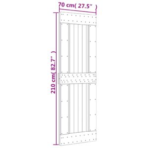 vidaXL Dörr NARVIK 70x210 cm massiv furu - Bild 9