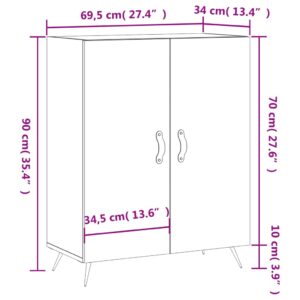 vidaXL Skåp vit 69,5x34x90 cm konstruerat trä - Bild 12