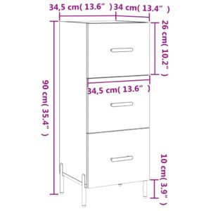 vidaXL Skåp vit högglans 34,5x34x90 cm konstruerat trä - Bild 12