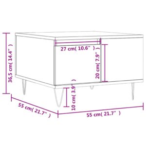 vidaXL Soffbord vit 55x55x36,5 cm konstruerat trä - Bild 11