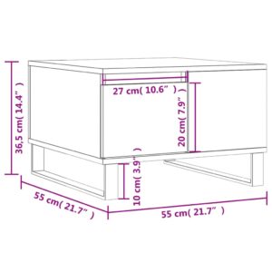 vidaXL Soffbord betonggrå 55x55x36,5 cm konstruerat trä - Bild 11