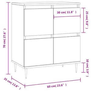 vidaXL Byrå vit 60x35x70 cm konstruerat trä - Bild 11