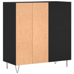 vidaXL Stereobänk svart 84x38x89 cm konstruerat trä - Bild 6