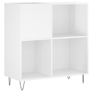 vidaXL Stereobänk vit högglans 84,5x38x89 cm konstruerat trä - Bild 2