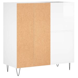 vidaXL Stereobänk vit högglans 84,5x38x89 cm konstruerat trä - Bild 6