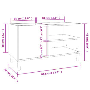 vidaXL Stereobänk svart 84,5x38x48 cm konstruerat trä - Bild 8