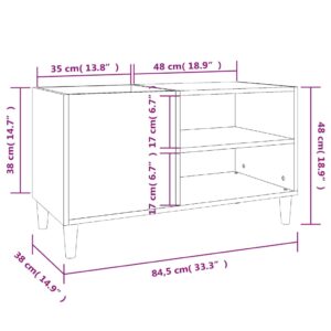 vidaXL Stereobänk betong-grå 84,5x38x48 cm konstruerat trä - Bild 8