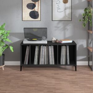 vidaXL Stereobänk svart 100x38x48 cm konstruerat trä - Bild 3