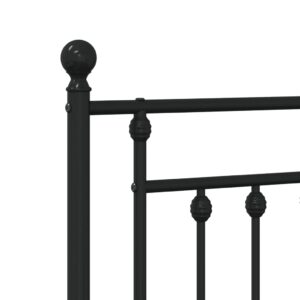 vidaXL Huvudgavel metall svart 120 cm - Bild 6