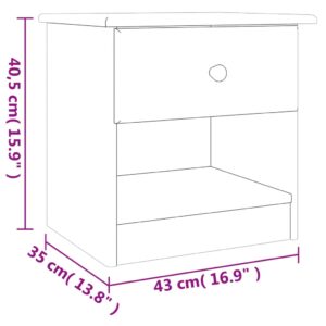 vidaXL Sängbord ALTA 41x35x41 cm massiv furu - Bild 8