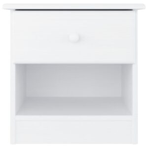 vidaXL Sängbord ALTA vit 41x35x41 cm massiv furu - Bild 3