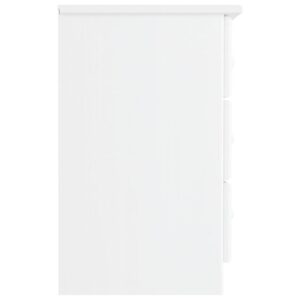 vidaXL Sängbord ALTA vit 41x35x55,5 cm massiv furu - Bild 5