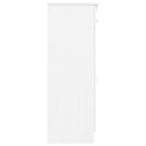 vidaXL Skoskåp ALTA vit 77x35x96 cm massiv furu - Bild 5