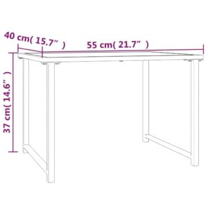 vidaXL Trädgårdsbord antracit 55x40x37 cm stål - Bild 6