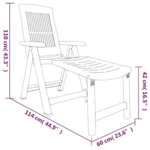 vidaXL Solsäng vit plast - Bild 9