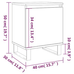 vidaXL Sängbord vit 40x30x50 cm konstruerat trä - Bild 12