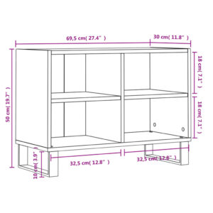 vidaXL Tv-bänk svart 69,5x30x50 cm konstruerat trä - Bild 9