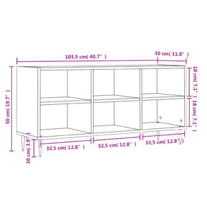 vidaXL Tv-bänk betonggrå 103,5x30x50 cm konstruerat trä - Bild 9