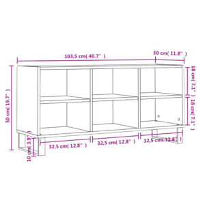 vidaXL Tv-bänk sonoma-ek 103,5x30x50 cm konstruerat trä - Bild 9