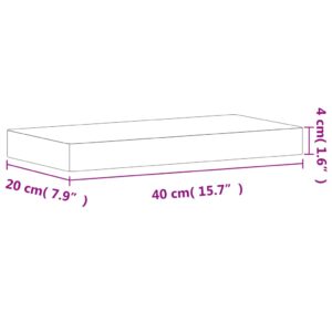 vidaXL Vägghylla 40x20x4 cm massivt bokträ - Bild 7