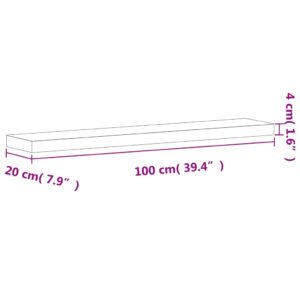 vidaXL Vägghylla 100x20x4 cm massivt bokträ - Bild 7