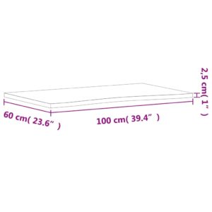 vidaXL Bordsskiva 100x(55-60)x2,5 cm massivt bokträ - Bild 8