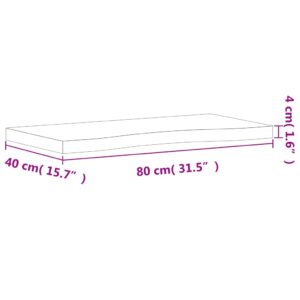 vidaXL Bordsskiva 80x(36-40)x4 cm massivt bokträ - Bild 8