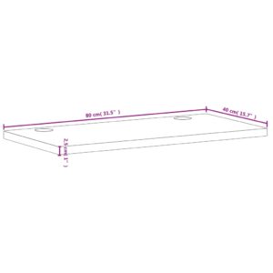 vidaXL Bordsskiva 80x40x2,5 cm massiv furu - Bild 7