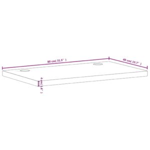 vidaXL Bordsskiva 80x40x4 cm massivt bokträ - Bild 7