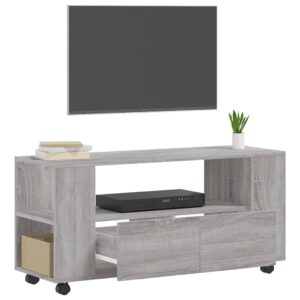 vidaXL Tv-bänk grå sonoma 102x34,5x43 cm konstruerat trä - Bild 4