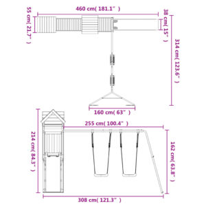 vidaXL Lekplats massivt douglasträ - Bild 11