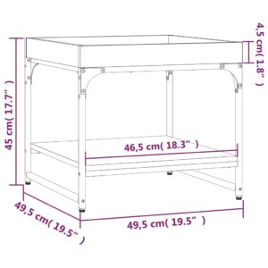 vidaXL Soffbord svart 49,5x49,5x45 cm konstruerat trä - Bild 9