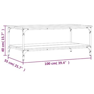 vidaXL Soffbord svart 100x55x40 cm konstruerat trä - Bild 9