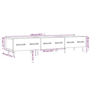 vidaXL Tv-bänk sonoma ek 150x36x30 cm konstruerat trä - Bild 12