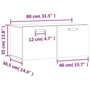 vidaXL Väggskåp vit 80x36,5x35 cm konstruerat trä - Bild 12