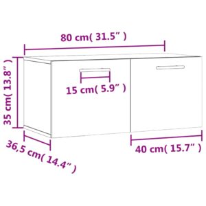 vidaXL Väggskåp brun ek 80x36,5x35 cm konstruerat trä - Bild 12