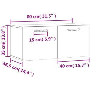 vidaXL Väggskåp svart 80x36,5x35 cm konstruerat trä - Bild 12