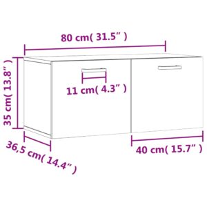 vidaXL Väggskåp brun ek 80x36,5x35 cm konstruerat trä - Bild 12