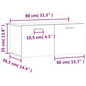 vidaXL Väggskåp vit 80x36,5x35 cm konstruerat trä - Bild 12