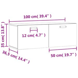 vidaXL Väggskåp betonggrå 100x36,5x35 cm konstruerat trä - Bild 12